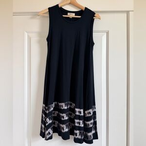 Style & Co Black and Gray Sleeveless Dress